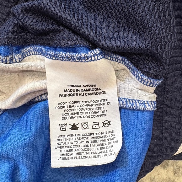 Nike Dri-Fit Boys XL Athletic Shorts Navy/White - Picture 6 of 6